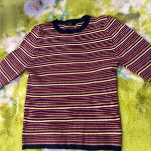 F21 Striped Multicolor Top